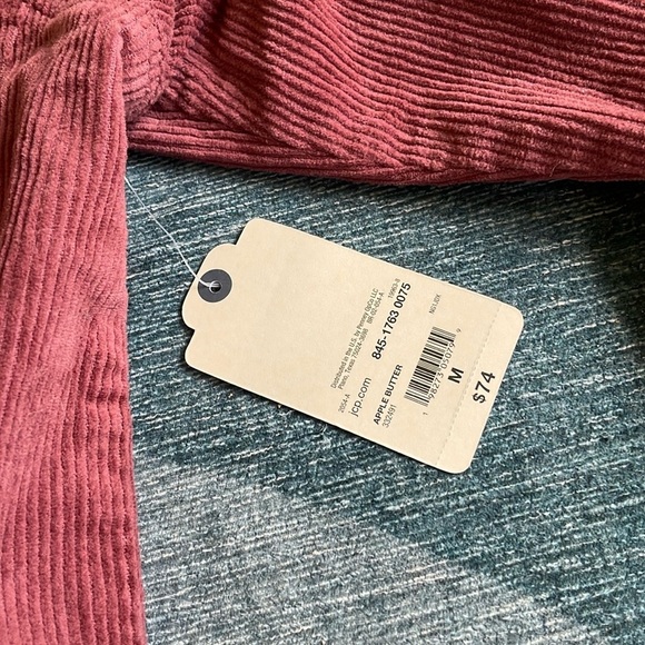 NWT St. John's Bay Corduroy Jacket in Rose Medium - Picture 9 of 11